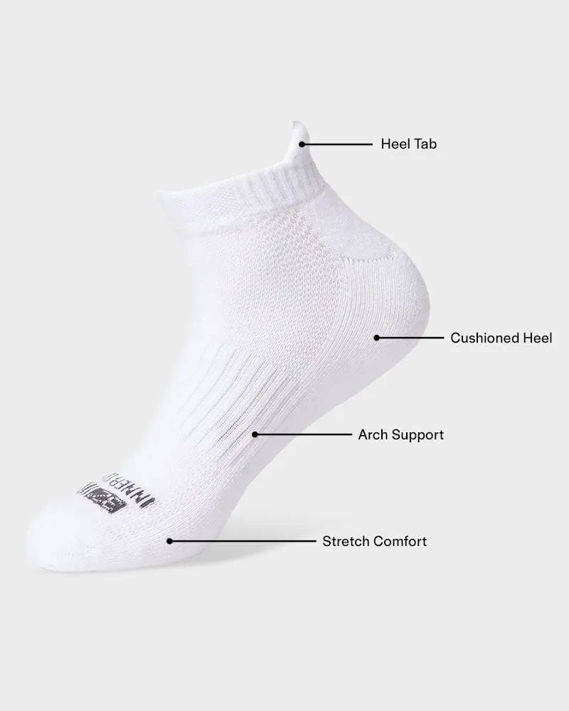 32 DEGREEES Men's 6 Pack Comfort Ankle Socks | Anti-Odor | Cushioned Heel | Arch Support| Active | Casual | Work