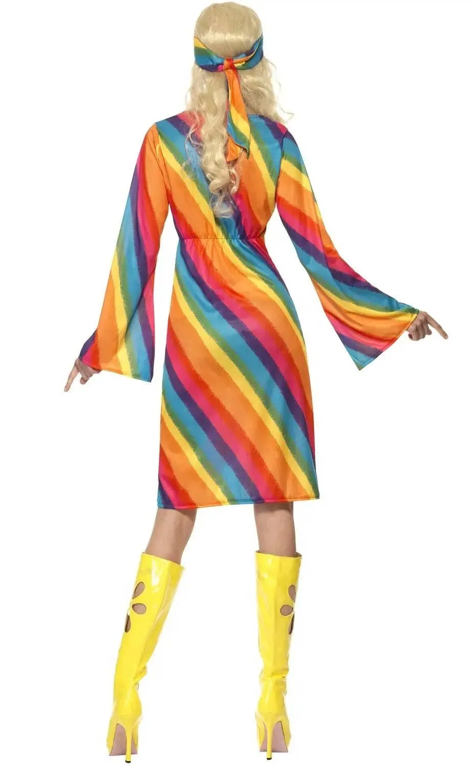 70s Rainbow Hippie Womens Plus Size Costume