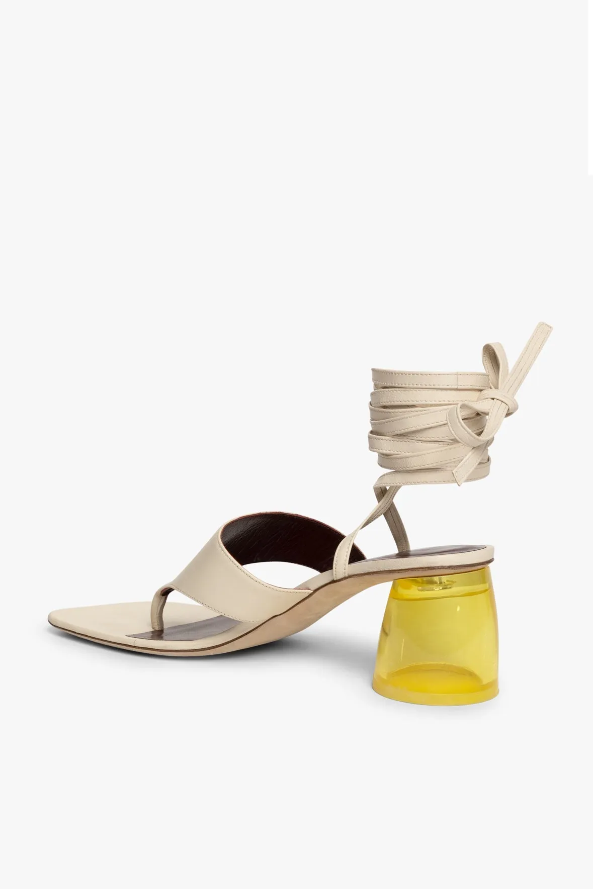 ADORA LACE UP HEEL | CREAM GOLDIE