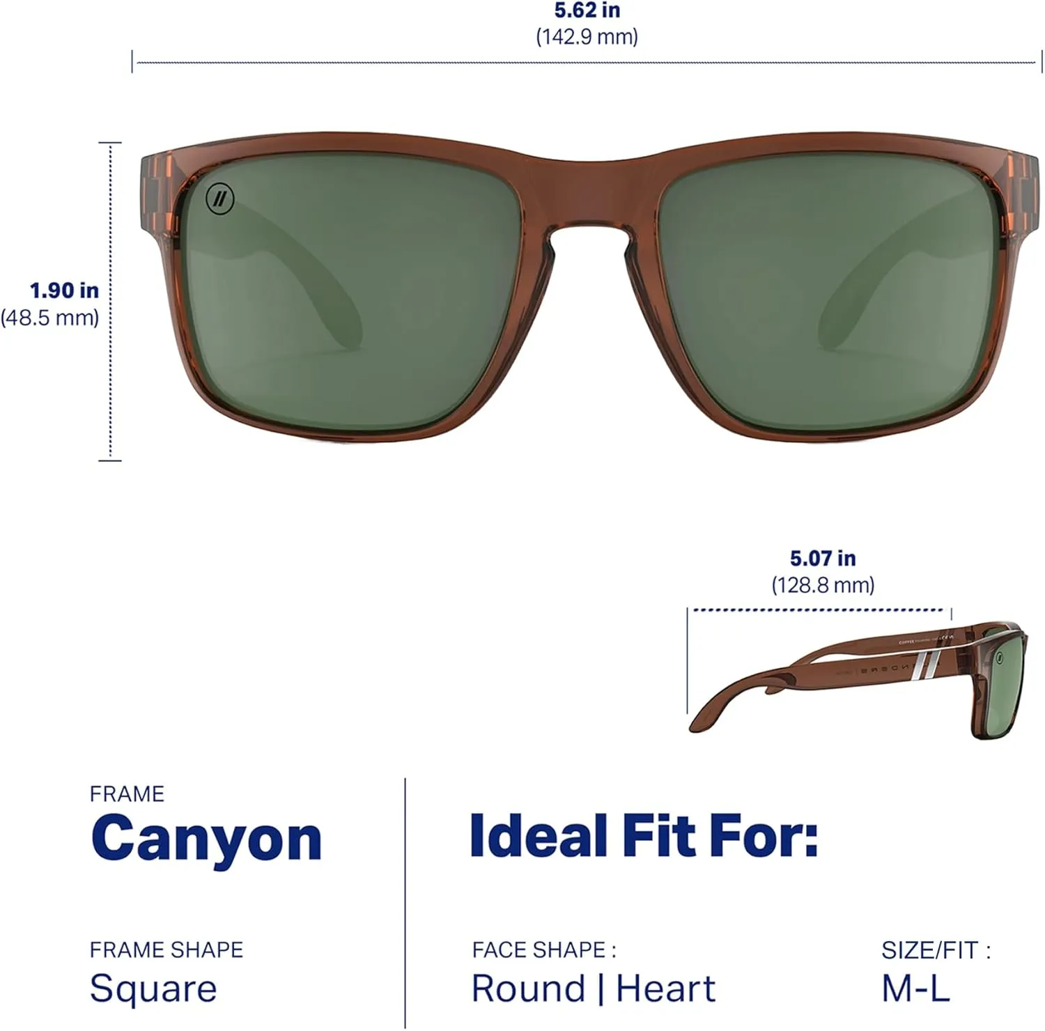 Blenders Eyewear Canyon ?C Polarized Sunglasses ?C Active Style, Durable Frame ?C 100% UV Protection ?C For Men & Women
