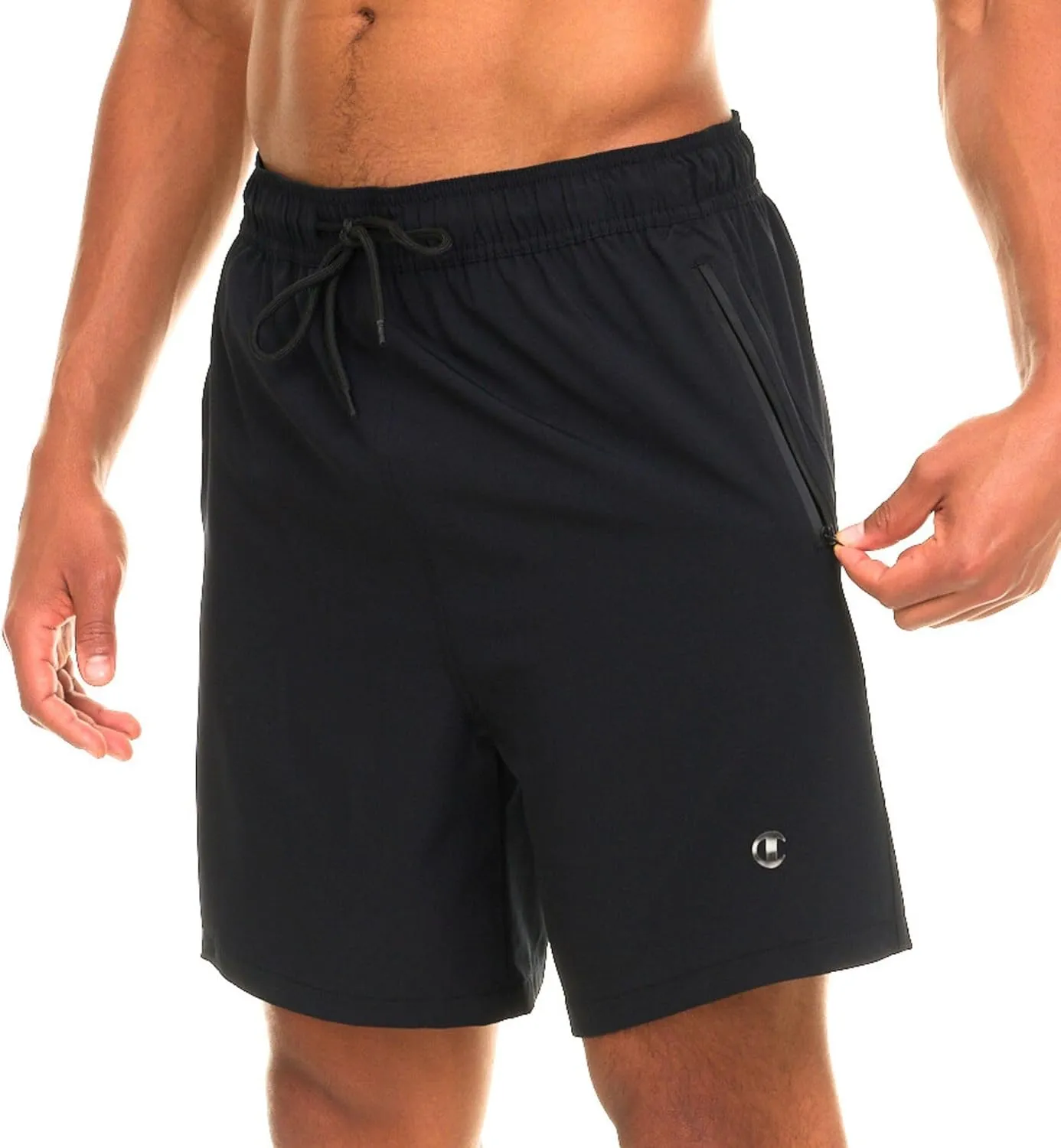 Champion Mens Swim Trunks with Compression Liner, 2 in 1 Mens Bathing Suit Shorts, 7 Inch Inseam Board Shorts for Swimming