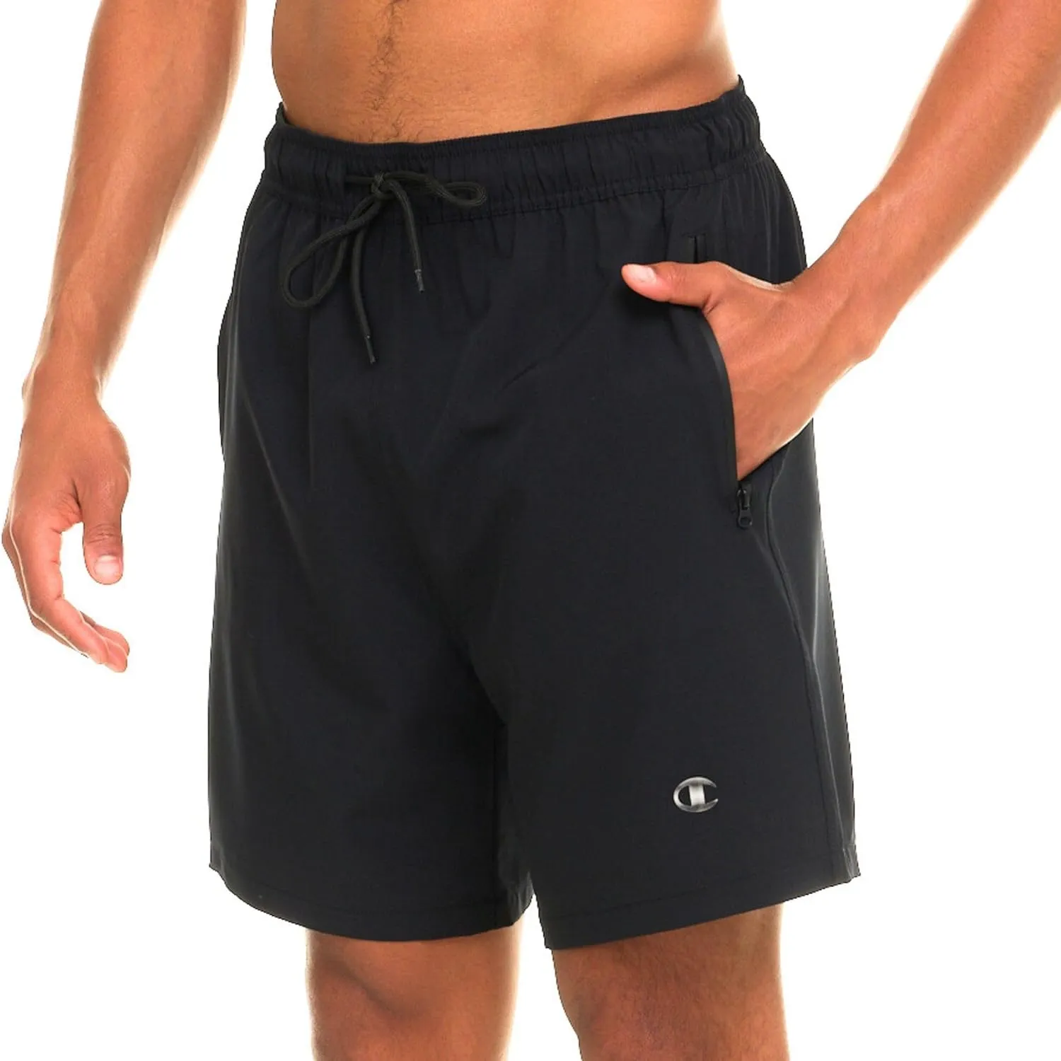 Champion Mens Swim Trunks with Compression Liner, 2 in 1 Mens Bathing Suit Shorts, 7 Inch Inseam Board Shorts for Swimming