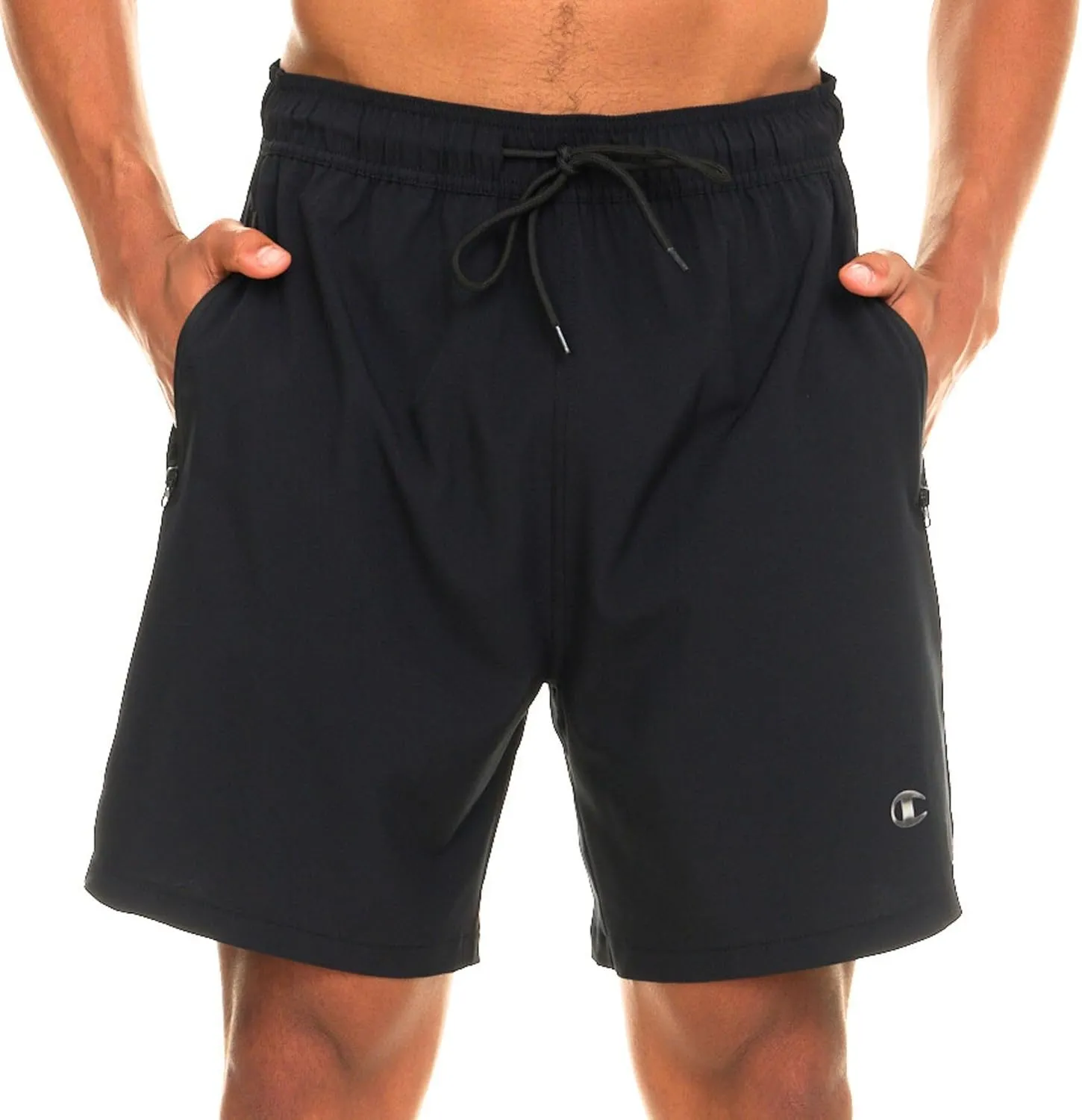 Champion Mens Swim Trunks with Compression Liner, 2 in 1 Mens Bathing Suit Shorts, 7 Inch Inseam Board Shorts for Swimming