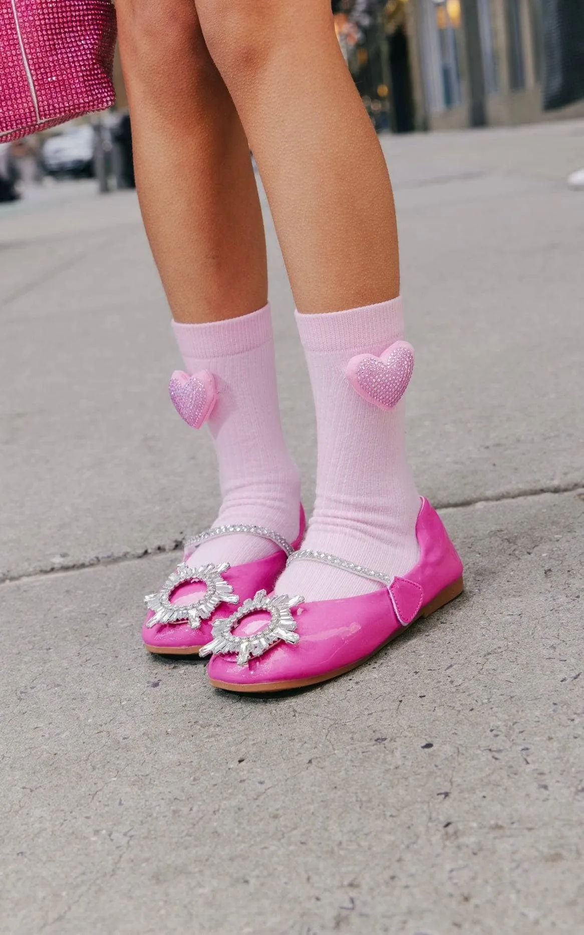 Crystal Hearts Knee Socks