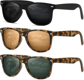 DEMIKOS Sunglasses Men Polarized Sunglasses for Mens Womens Retro Mirror Lens for Driving Fishing UV400 Protection