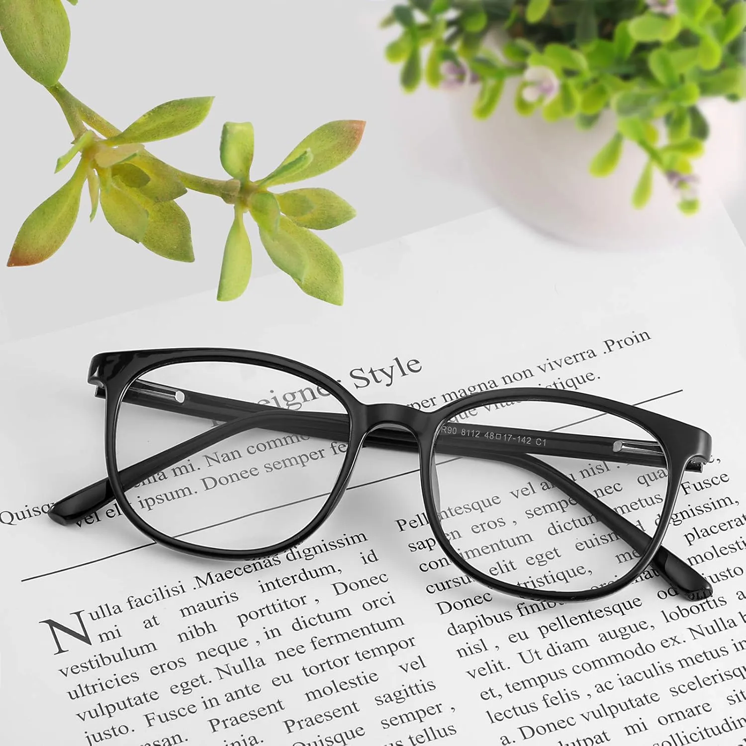FONHCOO Blue Light Blocking Glasses Fashion Round TR90 Frame Transparent Eyewear Anti UV Computer Glasses for Women Men