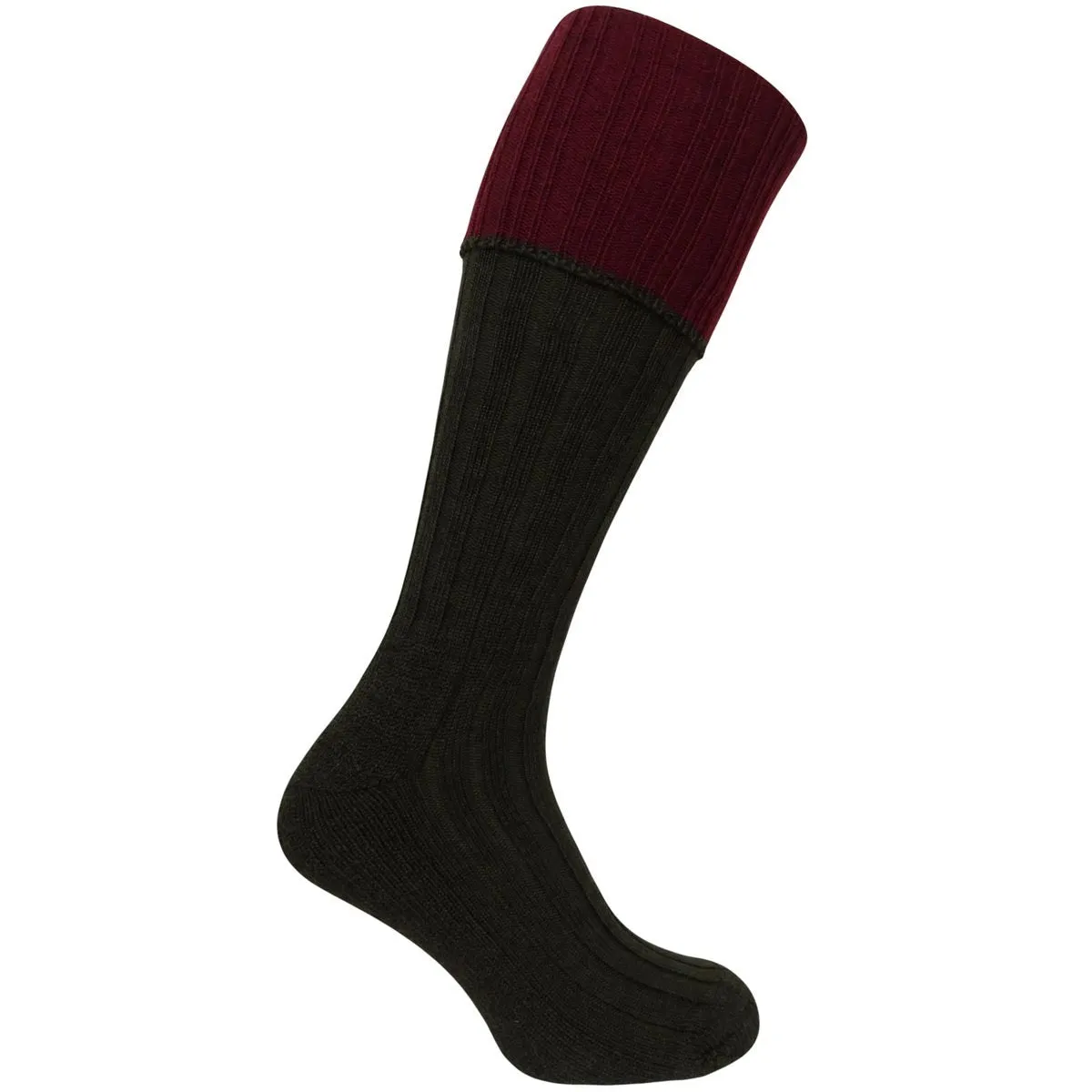 Hoggs of Fife Contrast Turnover Top Stocking