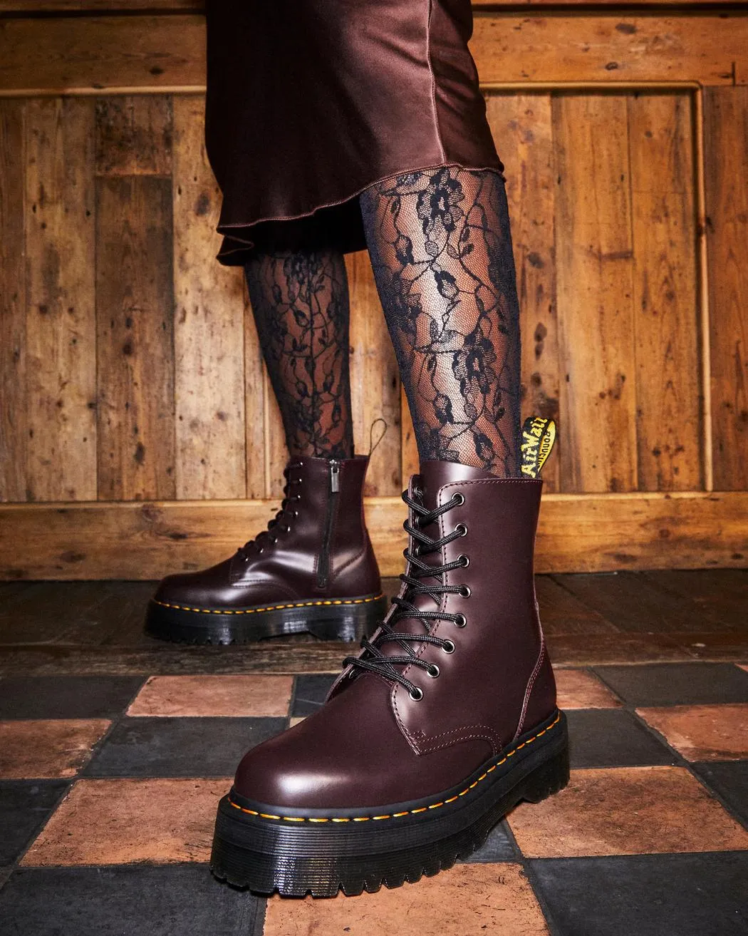 Jadon Burgundy Smooth Leather Boots