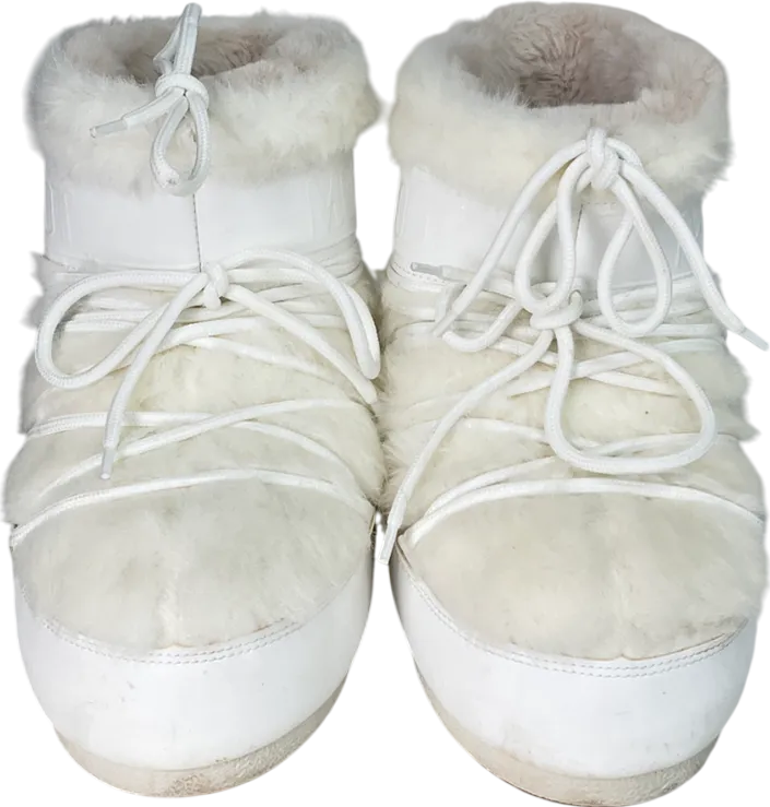 Moon Boot White Icon Low Ankle Boots UK 5 EU 38 👠