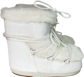 Moon Boot White Icon Low Ankle Boots UK 5 EU 38 👠