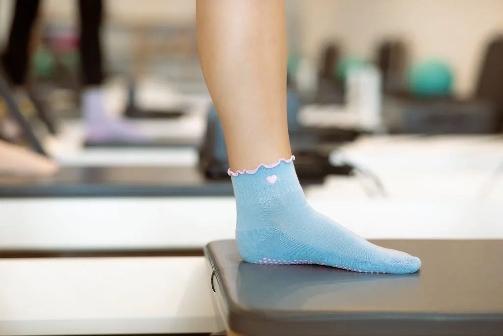 Pastel Ankle Frill Grippy Socks