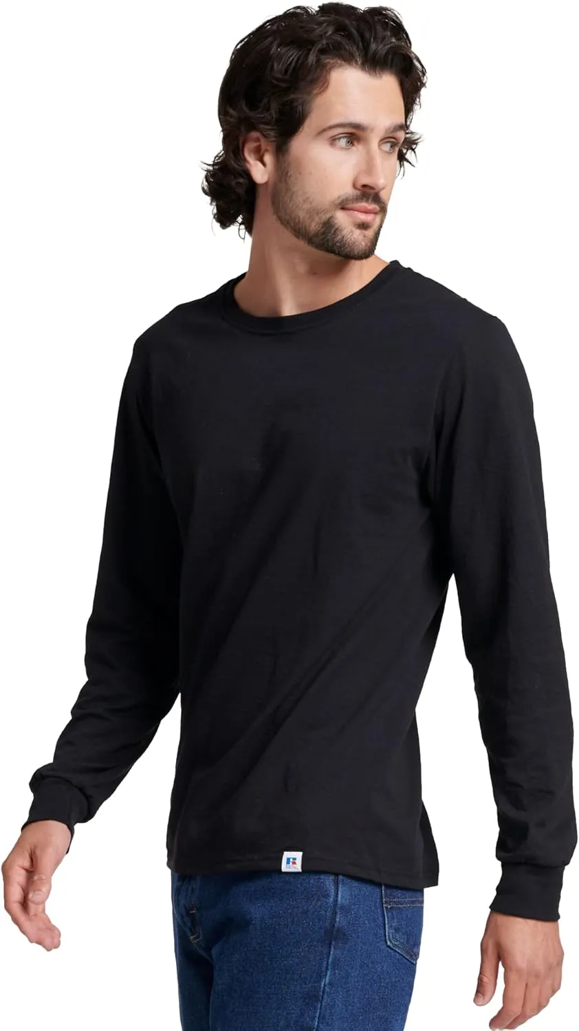 Russell Athletic Men's Dri-Power Long Sleeve Tees, Moisture Wicking, Odor Protection, UPF 30 