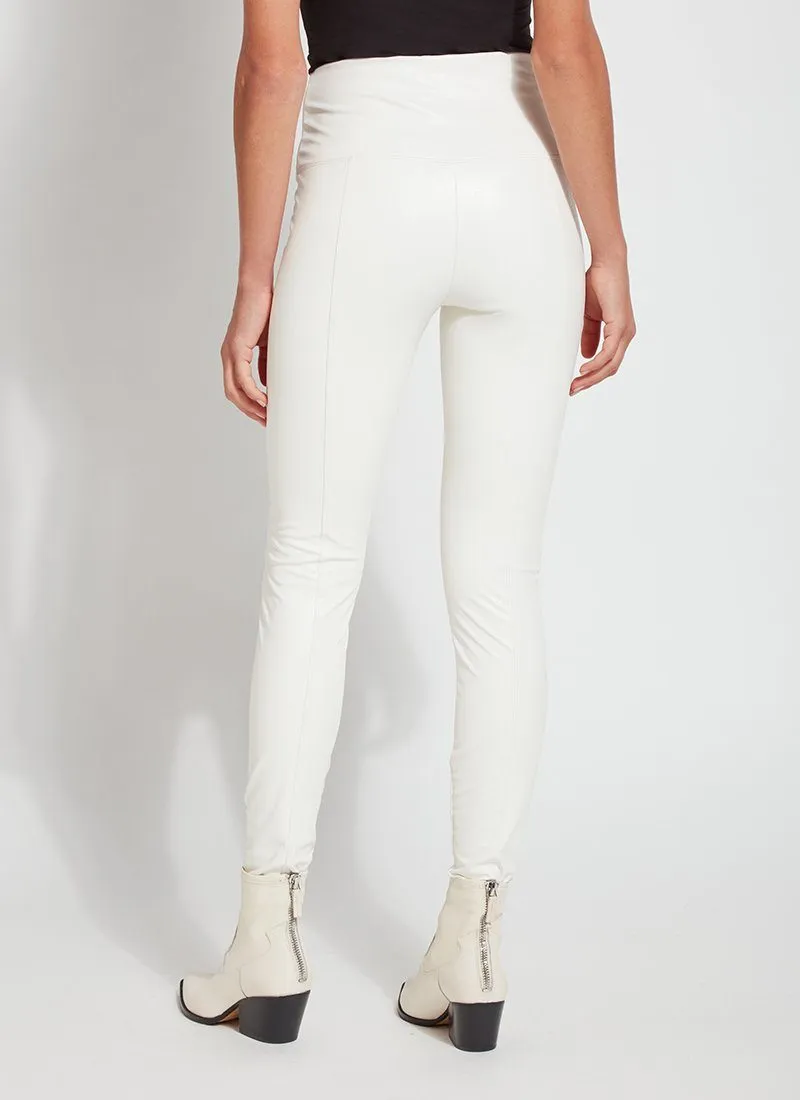 Textured Leather Legging | Snow White