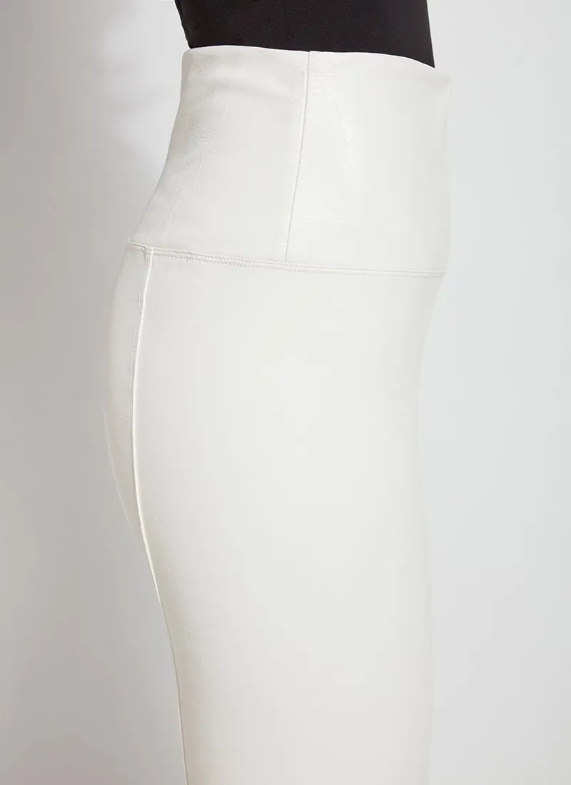 Textured Leather Legging | Snow White
