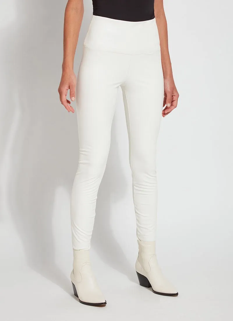 Textured Leather Legging | Snow White