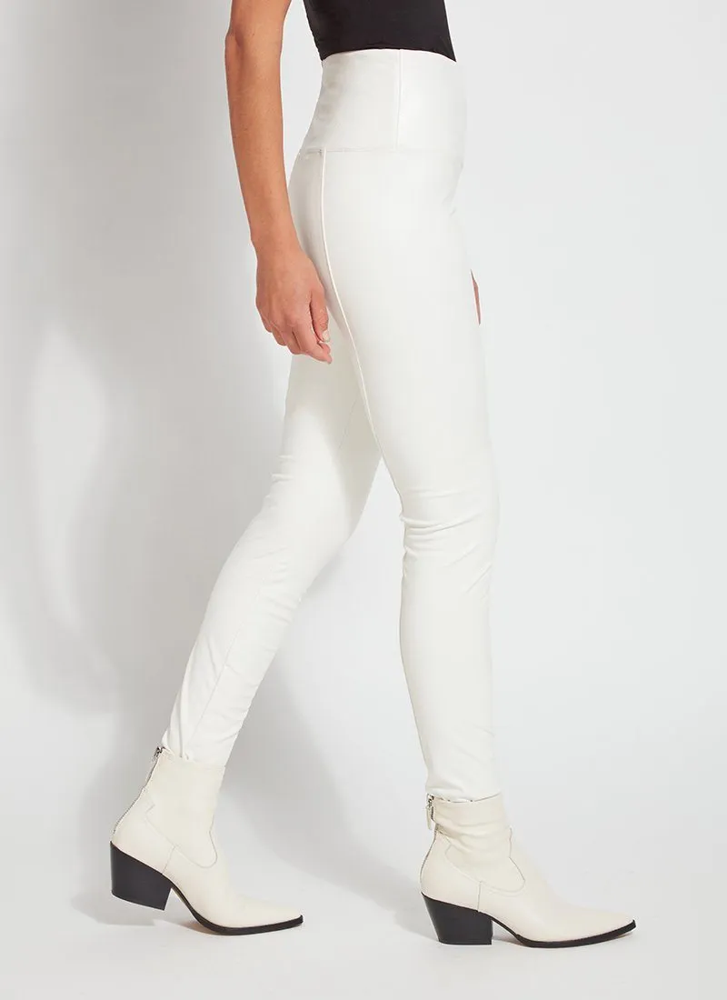 Textured Leather Legging | Snow White