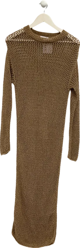 Topshop Khaki Knit Dress UK XS