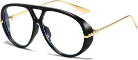 Trendy Oversized Aviator Sunglasses for Women Men Retro Big Round Shield Sun Glasses Vintage Shades