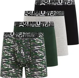 True Religion Mens Boxer Briefs Cotton Stretch Underwear for Men Pack of 4