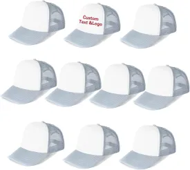 Ultrafun 10 Pack Trucker Hat Mesh Sublimation Blank Hats Adjustable Baseball Caps Hats for Men Women