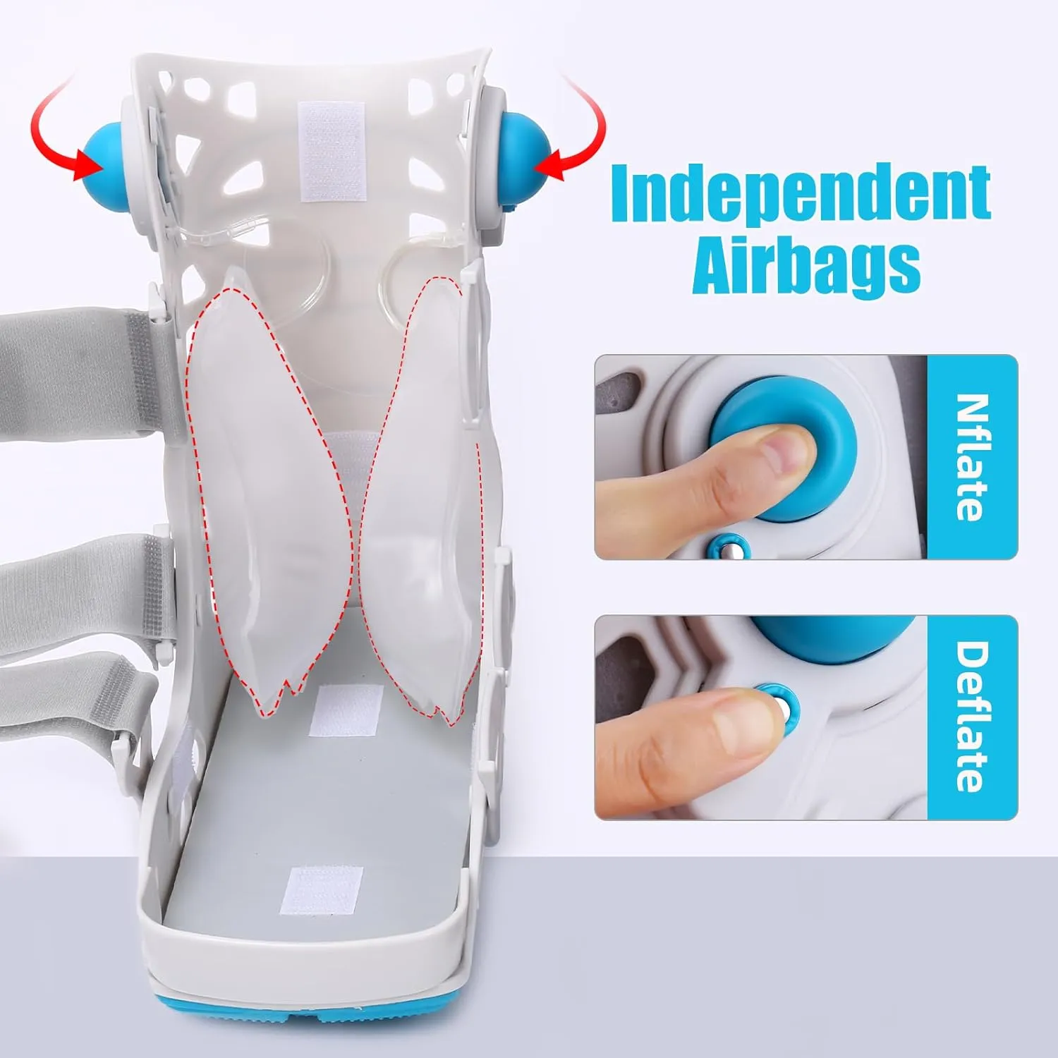 Walker Fracture Boot Air Cam Walker Boot Inflatable Walking Boot for Achilles Tendon Surgery, Acute Ankle Sprains, Broken Toe Foot, Post Op Care (M)