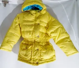 Youth Kids Girls HANNA OUTDOOR Ski Snow Puffer JACKET Coat Hood 8-10 YELLOW
